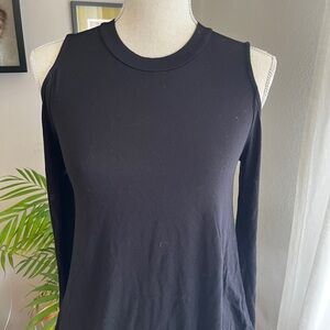 Art Class Black Long Sleeve girls Top with cut out shoulders